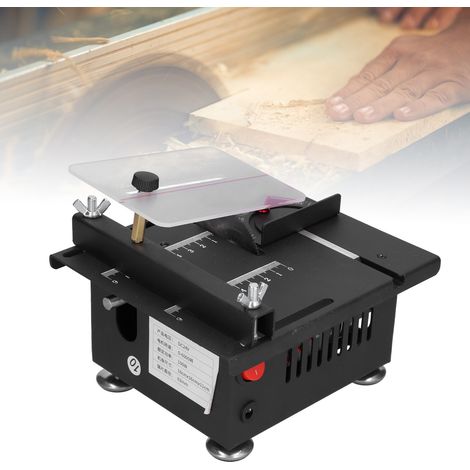 Scie de table miniature 100 W, scie électrique de levage 24 V, scie de précision, petite machine de coupe, adaptateur de tension (norme européenne) (1/5)
