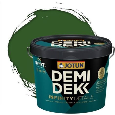 Peinture Bois - DEMIDEKK INFINITY DETAILS - Lasure Opaque Satinée - RAL 6002 - Vert Feuillage - 3L (1/2)