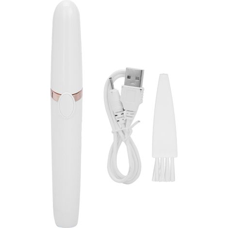 Rasoir Électrique Sourcils Femme - Épilateur Visage Sans Douleur USB - Machine à Épiler Blanche (1/5)