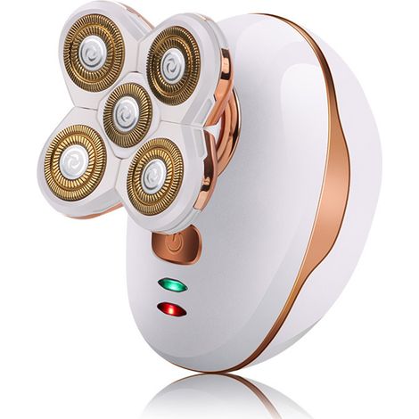 Rasoir Électrique - 5 Têtes Flottantes - Étanche IpX7 - Usage Sec Ou Humide - Pour Jambes Bras Visage Aisselles Maillot - 1 Pièce (1/5)