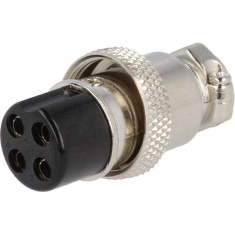 Connettore per microfono femmina 4 vie metallico