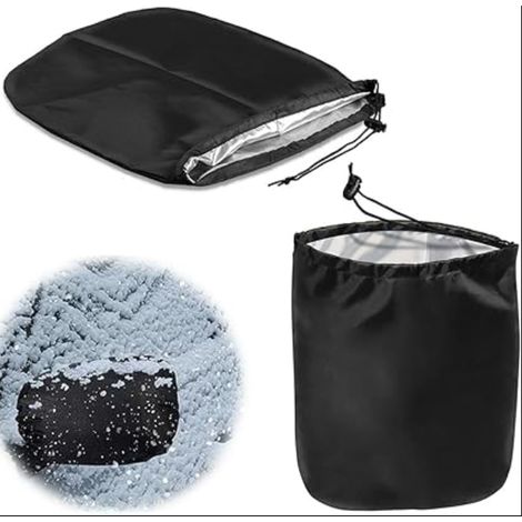 Rétroviseur Latéral, Coque De Voiture,Antigel, Housse De Neige Et De Glace, Accessoires De Vue Arrière, Taille Universelle, Convient Aux Voitures Noir (1/5)