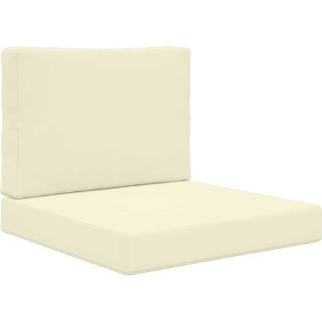 Outdoor Sofa Cushion 2 pcs Cream Polyester vidaXL