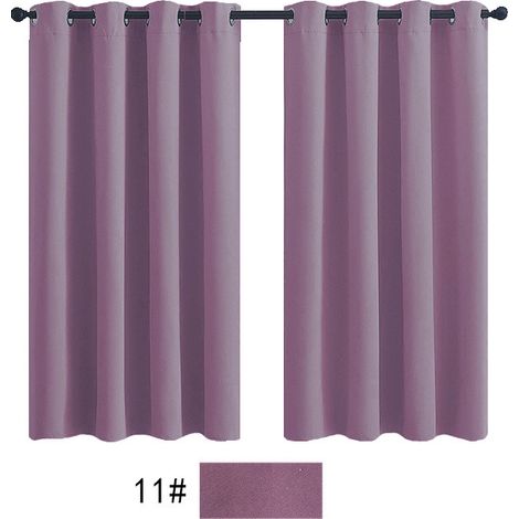 Rideau occultant pour salon, rideau isolant thermique, rideau à œillets, convient pour porte-fenêtre (2 pièces, 107 x 183 cm)