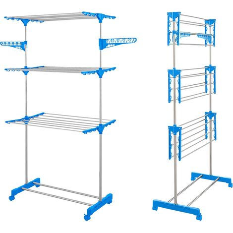 JL8188 Tendedero JOLI 3 pisos con sistema ahorra espacio 165x78x42 cm  Color: Azul
