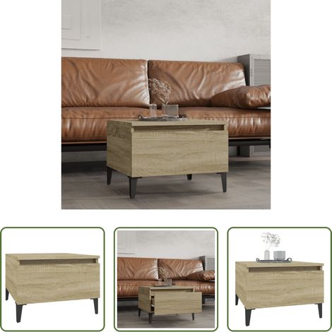 Holzwerkstoff Beistelltisch - Beistelltisch Sonoma-Eiche 50x46x35 cm Holzwerkstoff (1/5)