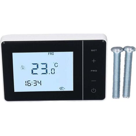 Programmable Thermostat for Home Plumbing System, Smart LCD Digital Touch Screen, 100-230V AC (1/4)