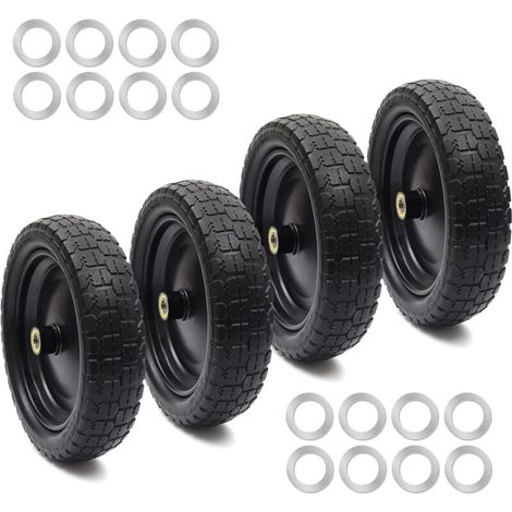4 ruote per camion, pneumatici in gomma piena resistenti alle forature, 13 pollici, fino a 120 kg (1/5)