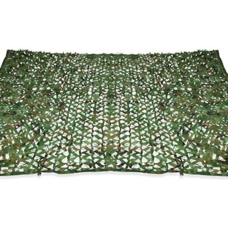 Voile d'ombrage rectangulaire Design ombrière Camouflage 3x4 M Treillis Vert (1/5)