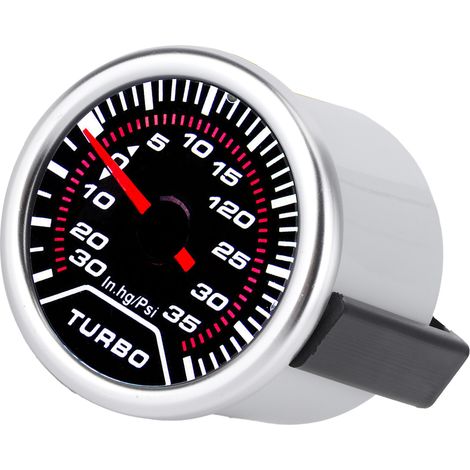 Universelle 35-PSI-Ladedruckanzeige, Vakuummeter, getöntes Glas, LED, 52 mm (1/5)