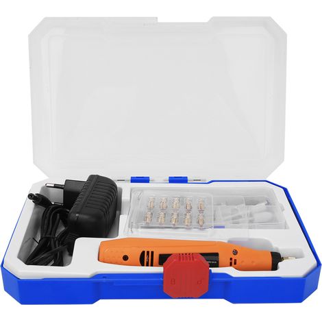 Kit de meulage électrique 12V avec accessoires pour le polissage de l'ambre, de l'agate et du jade (norme européenne 90-240V) (1/5)