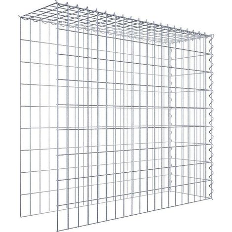 Gabiondeco - Gabion - Element de prolongation en hauteur et en longueur 100 cm x 90 cm x 30 cm (L x H x P). maille 5 x 10 cm. Spirale. Attention il manque deux gril... (1/5)