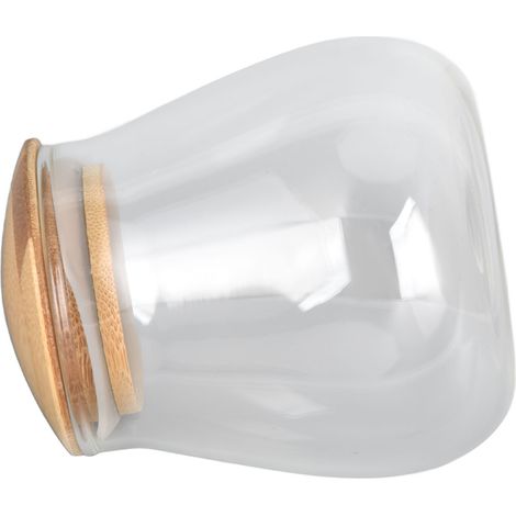 Bocal de Stockage Hermétique en Verre Transparent 400ml pour Thé, Café et Graines (1/5)