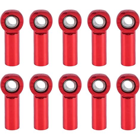 10Pcs Tige de Liaison Rotule M3 Biellette Extrémité de Barre Rouge (1/5)