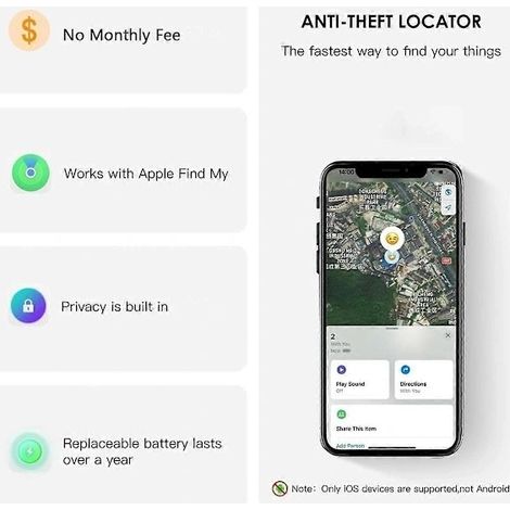 Traceur GPS pour véhicules et voitures, suivi de localisation en temps réel via application, avec couvercle magnétique. (1/5)