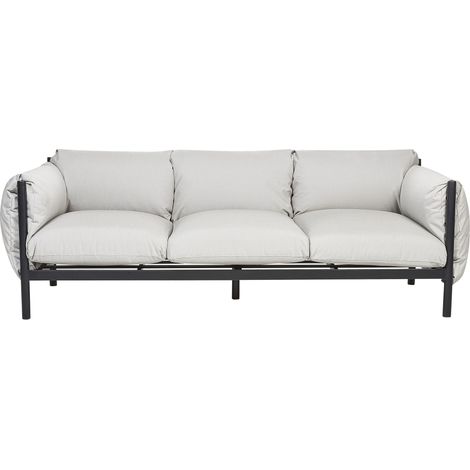 Gartensofa 3-Sitzer ESPERIA Metall Grau