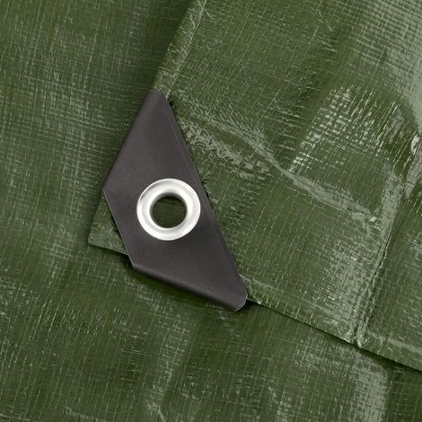 3x3m 140g/m² Bâche de Protection à œillets Home&Garden Vert (1/4)