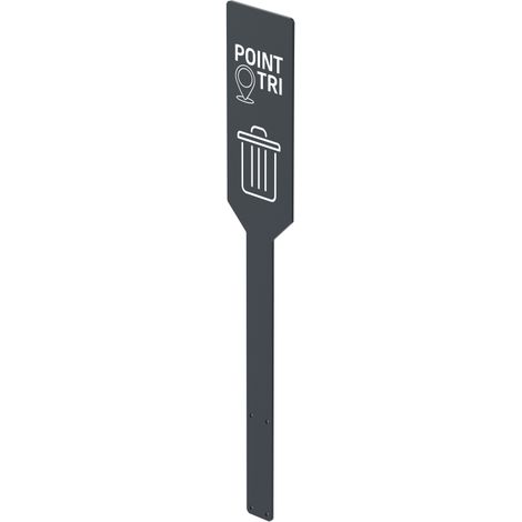 Totem point de collecte Trirok - anthracite - RAL 7016 (1/2)