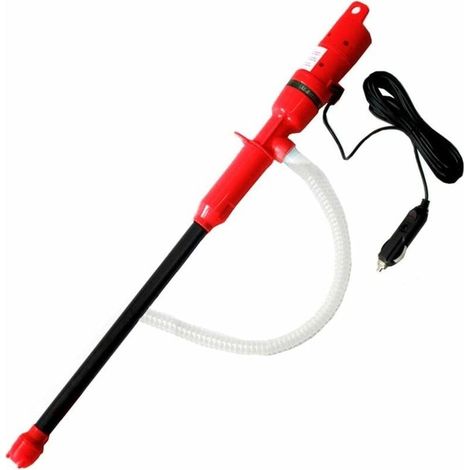 Pompe de Transfert de Liquide Portable - Essence, Diesel, Réservoir de Poisson, Étang (Rouge, 12V) (1/4)