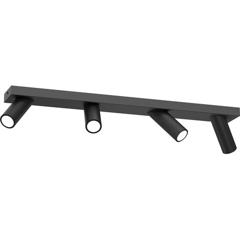 Rampe plafond noire 4 spots GU10 8W Tublon Luminex