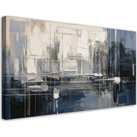 Wandbild für das Schlafzimmer Geometrische Abstraktion Linien 80x40 cm (1/5)