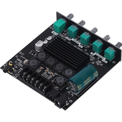 Carte d'amplificateur de subwoofer 2.1 canaux 100 W 500 mV, facile à contrôler, haute sécurité ZK TB21 (1/5)