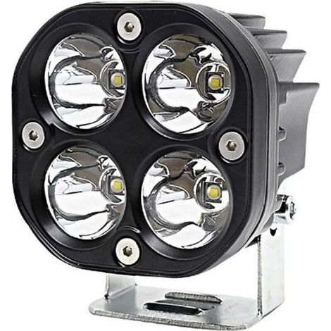 DBBEGK Lot de 2 phares de travail à LED pour tracteur, 7,6 cm, 3 pouces, 40 W, blanc, 12 V, 24 V, étanches IP67, feux antibrouillard pour voiture, camion, SUV, bateau, carré XXW (1/4)