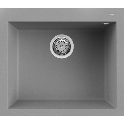 Lavello Elleci Incasso 1 vasca 57x50 Quadra 105 Granitek Grigio Cemento LGQ10548