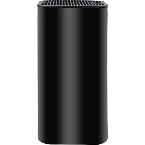 Porte-couteaux de cuisine noir universel grande capacité avec emplacements pour ciseaux et base amovible (1/4)