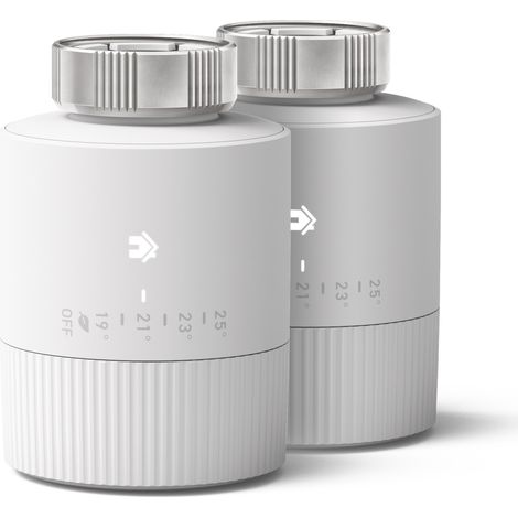 tado∞ Testa Termostatica Intelligente BASIC - duo pack, Accessorio aggiuntivo controllo temperatura, Valvola termostatica wifi, Gestione smart del riscaldamento via app, Compatibile Alexa, Google Assi (1/5)