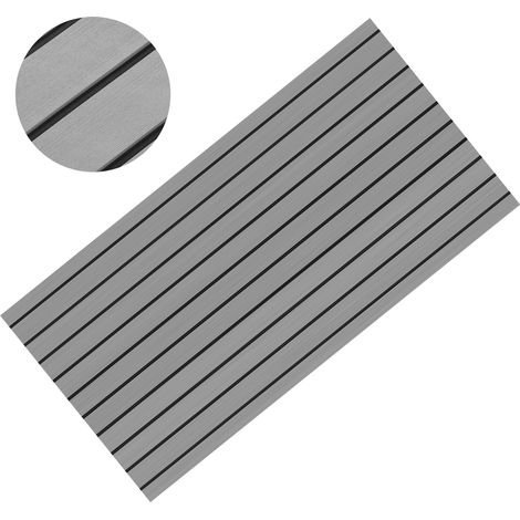 Tapis de sol bateau marine EVA antidérapant revêtement pont 240x60cm gris noir camping-car (1/5)
