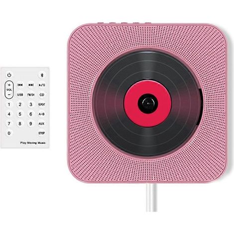 Lecteur CD portable Bluetooth compact pour voiture/voyage, audio domestique avec haut-parleur stéréo Walkman (UE), B (1/5)