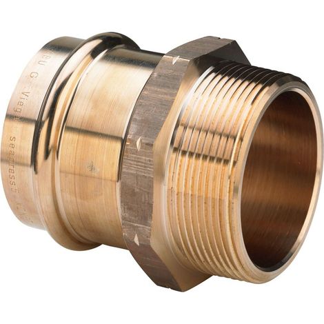 Viega Seapress Übergangsstück 0311.5, d. 15mm x 1/2" NPT, CuNiFe-Legierung (1/3)