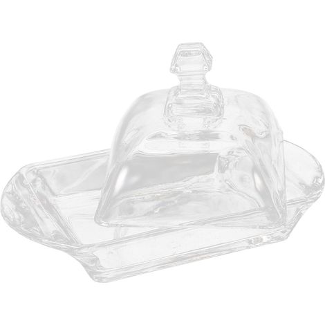 Beurrier Ménager en Verre Transparent Boîte à Beurre Fraîche avec Couvercle Porte-Beurre Réutilisable pour Réfrigérateur Boîte à Fromage et Dessert Rangement la Cuisine (1/5)