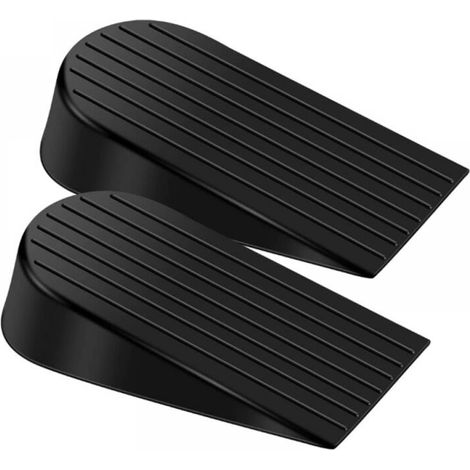 Türstopper, extra große Türkeile aus Gummi, robuste schwarze Türstopper (1/4)