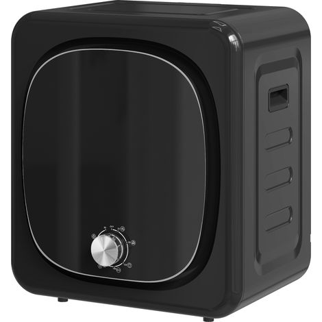 Sèche linge à évacuation électrique 800 W 2,5 Kg avec 5 modes de séchage, cuve en acier inoxydable, charge frontale
