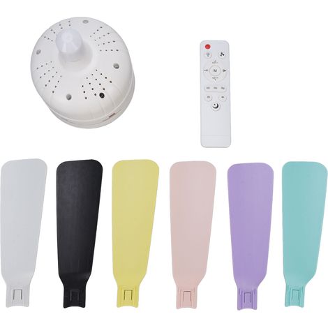 Lumière Ventilateur Prise LED Réglable Télécommande Plafond avec 6 Pales – Base E26 E27 Maison Chambre (1/5)