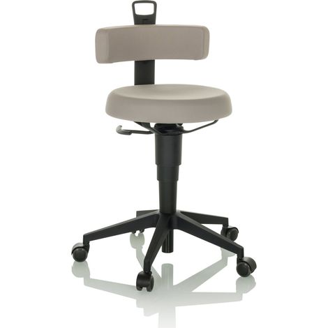 Arbeitshocker / Balancestuhl TOP WORK FLEX Stoff grau hjh OFFICE (1/5)
