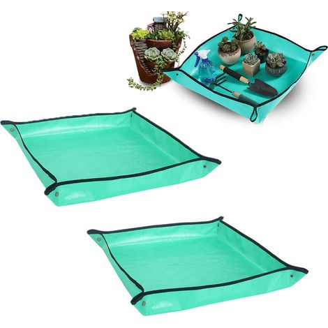 2 Pots de fleurs tapis de repiquage tapis de plantation PE tapis de rempotage de plantes pliable imperméable tapis de rempotage de jardinage (1/5)