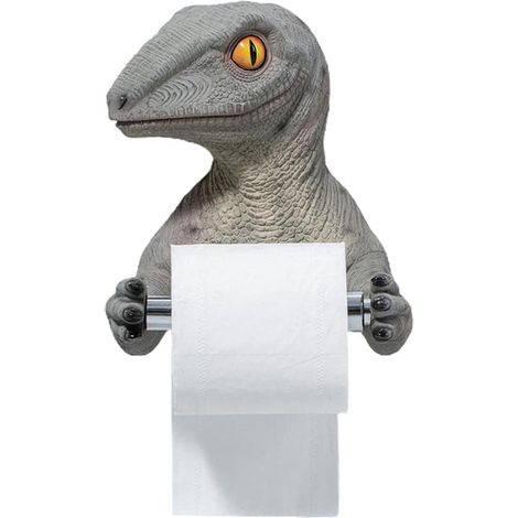 (A) Kreativer Toilettenpapierhalter in Dinosaurierform, wandmontierter Handtuchhalter fürs Badezimmer, reißfeste Rolle (1/3)