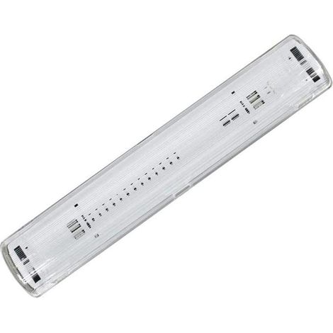 Plafoniera tenuta stagna IP65 per 2 tubi a led neon attacco t8 g13 120 cm da parete soffitto tubo per interni ed esterni lampada da muro impermeabile (1/2)