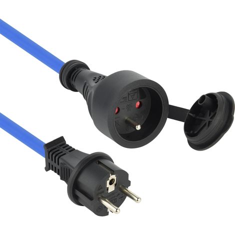 Rallonge Prolongateur électrique, 5M Outdoor Profesionnelle IP44, Câble spécial AT-N05V3V3-F 3G1.5, utilisable à -35 °C