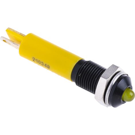 Voyant LED lumineux  Jaune RS PRO, dia. 6mm, 24V c.c., taille de la lampe 3 mm ( Prix pour 1 )