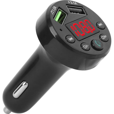 Kit Bluetooth FM E6 Haut-parleur Mains-Libres Auto Affichage LED Stéréo Audio Port USB (1/5)