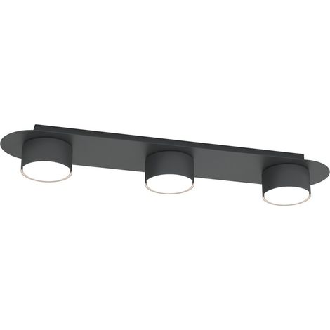 Lampada a sospensione Diaz minimalista in acciaio nero opaco