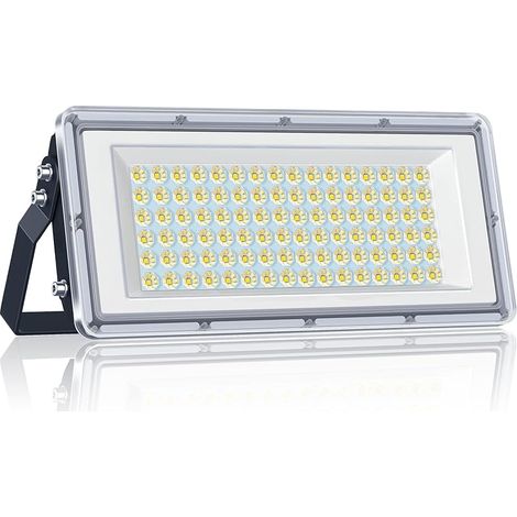 Projecteur LED Extérieur 100W, 10000LM 7000K, IP67 Imperméable, 85-265V, Éclairage pour Jardin, Terrasse, Garage, Usine (1/5)