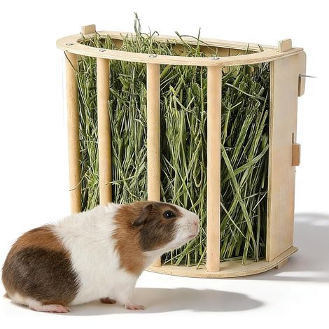 Hay Rack For Guinea Pigs, Rabbits, Chinchillas And Hamsters Made Of Natural Wood (1/5)