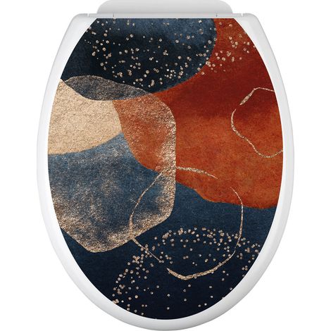 Stickers Abattant WC - Design - 35x43 cm - Adhésif + Protection MATE (1/2)