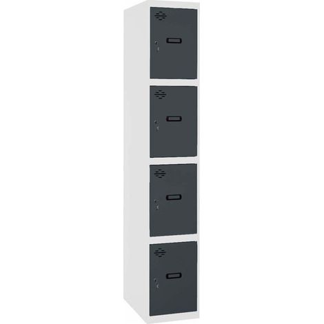 Taquilla 1800x400x500 SIMONLOCKER PROFESIONAL 4 PUERTA 1/4 400 IN BL/AN marca SIMONRACK