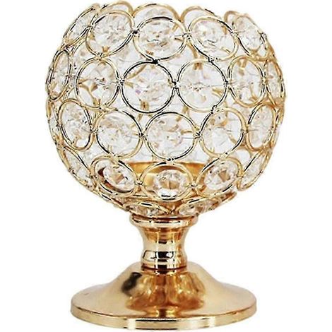 Bougeoir en cristal, chandelier de luxe pour la maison, le salon, Noël, mariage, fête-10x10x13cm (1/5)